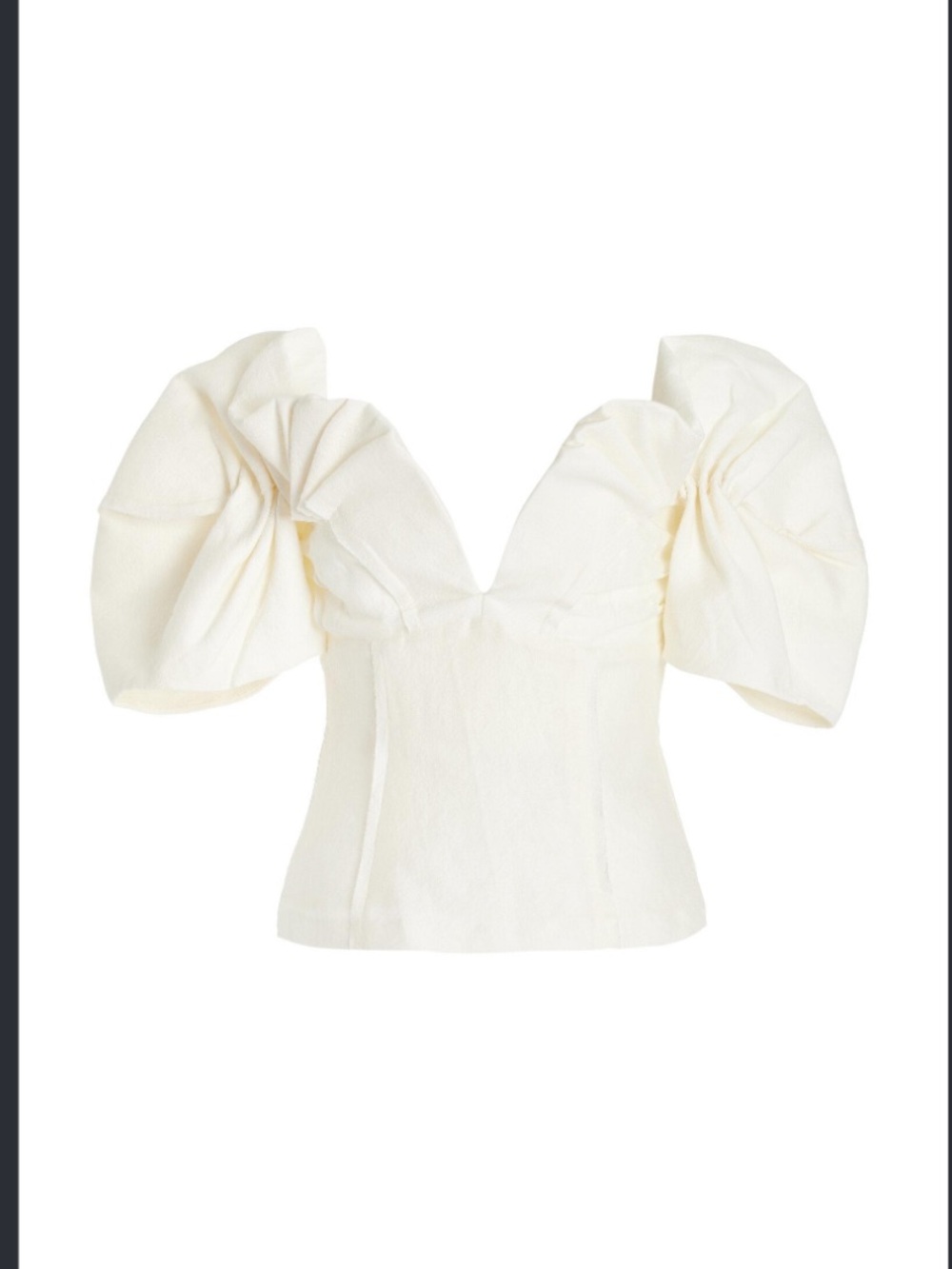 NWT cult gaia Cream Puff-Sleeve Sweetheart Top